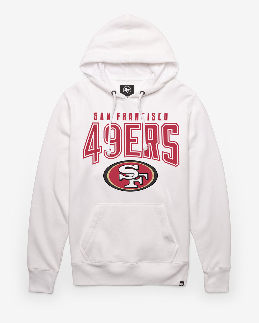 SAN FRANCISCO 49ERS TEAM ELEMENTS ARCH '47 HEADLINE HOOD WHITE WASH