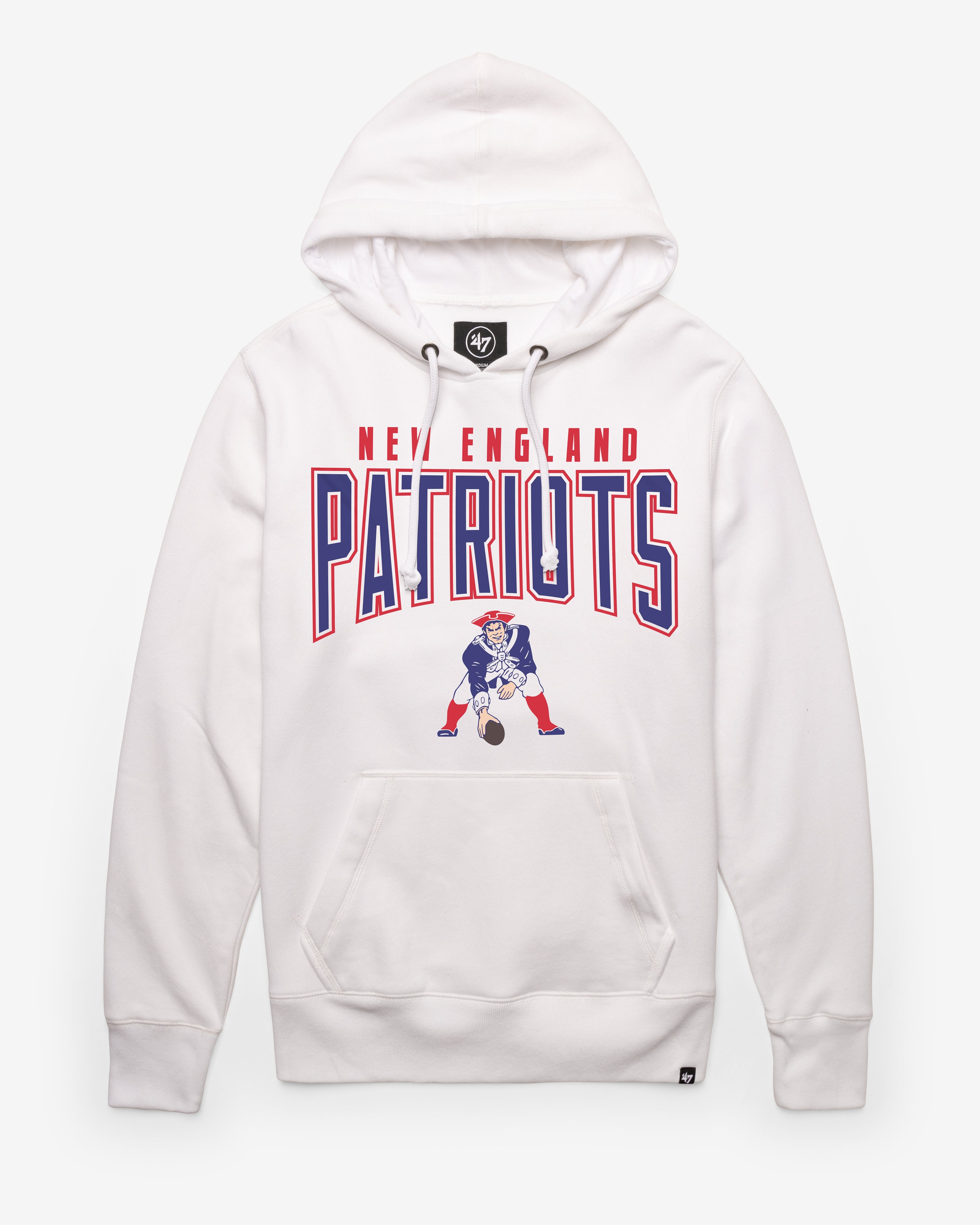 NEW ENGLAND PATRIOTS HISTORIC TEAM ELEMENTS '47 ARCH HEADLINE HOOD WHITE WASH