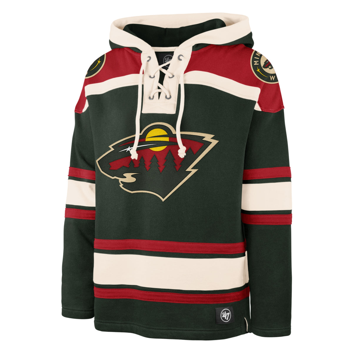MINNESOTA WILD SUPERIOR '47 LACER HOOD DARK GREEN
