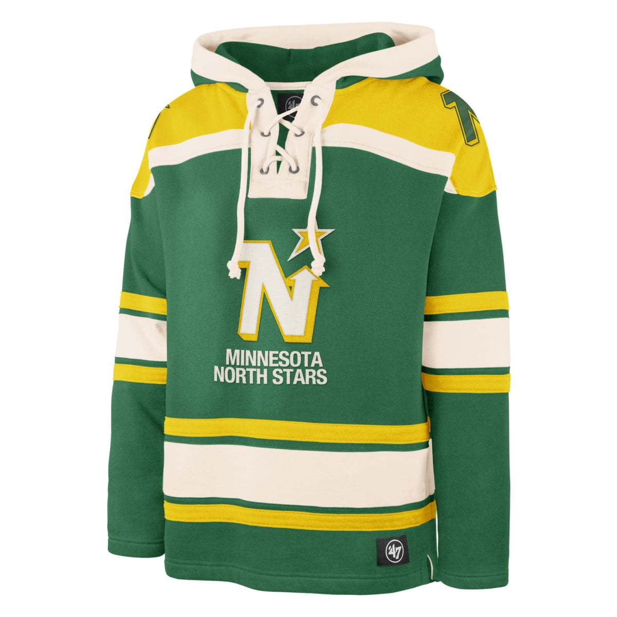 MINNESOTA NORTH STARS VINTAGE SUPERIOR '47 LACER HOOD KELLY