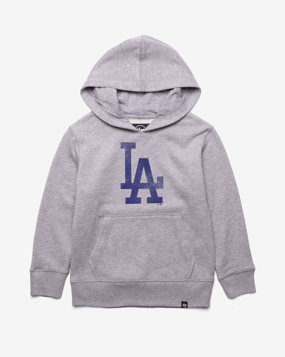 LOS ANGELES DODGERS DISTRESSED IMPRINT '47 HEADLNE HOOD KIDS SLATE GREY