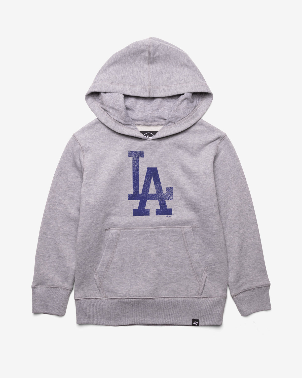 LOS ANGELES DODGERS DISTRESSED IMPRINT '47 HEADLNE HOOD KIDS SLATE GREY