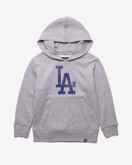 LOS ANGELES DODGERS DISTRESSED IMPRINT '47 HEADLNE HOOD KIDS SLATE GREY