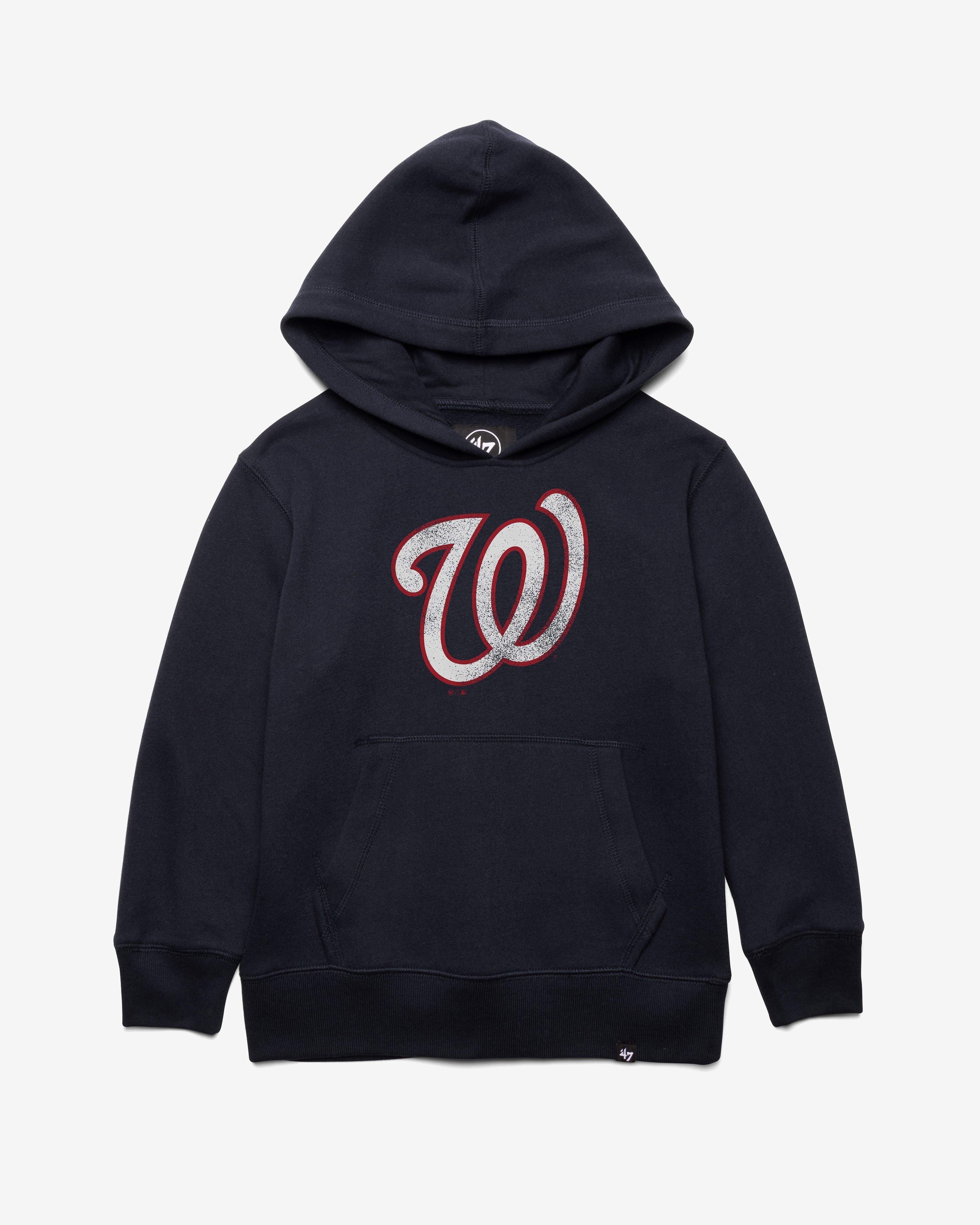 WASHINGTON NATIONALS DISTRESSED IMPRINT '47 HEADLINE HOOD KIDS FALL NAVY