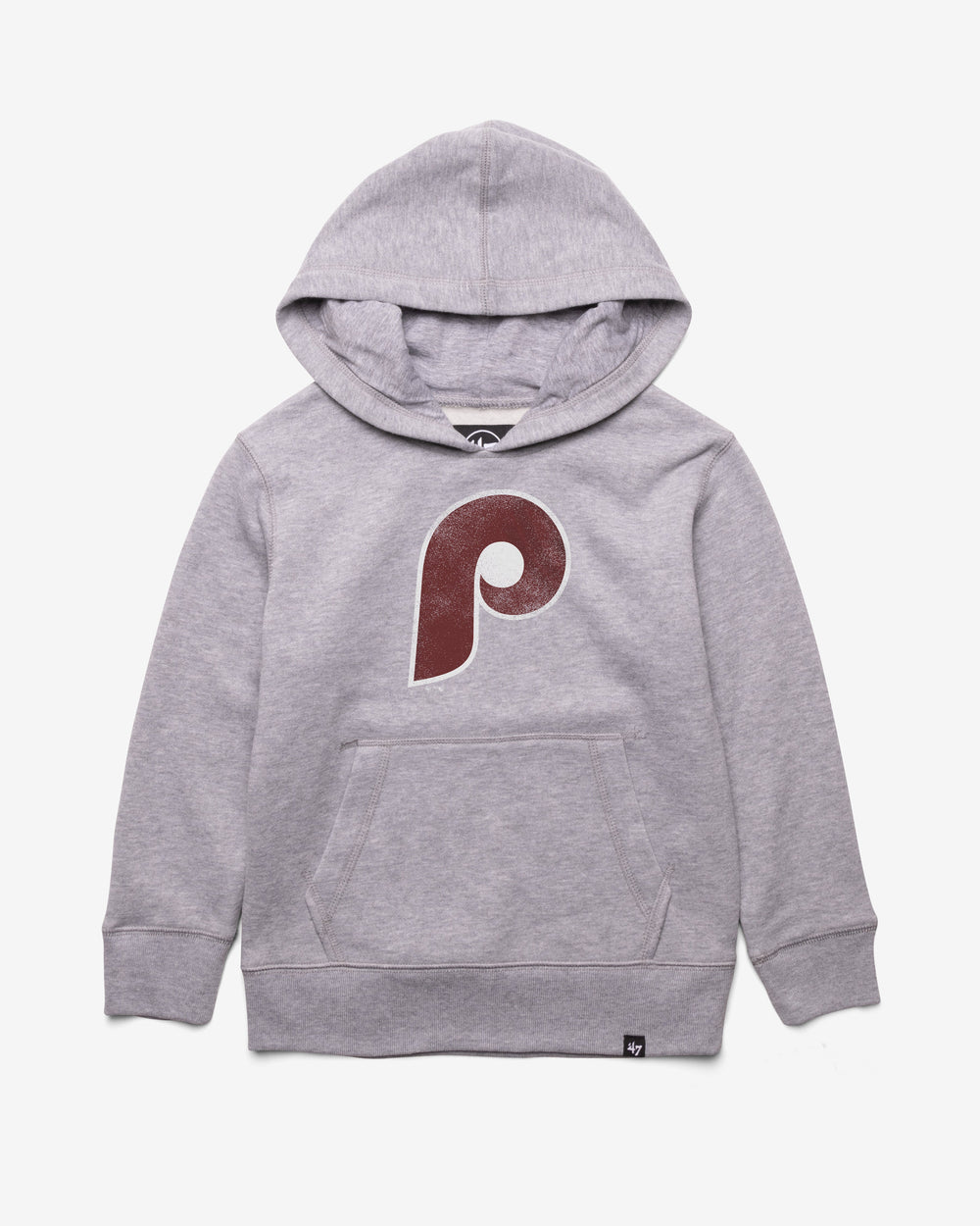 PHILADELPHIA PHILLIES DISTRESSED IMPRINT '47 HEADLNE HOOD KIDS SLATE GREY