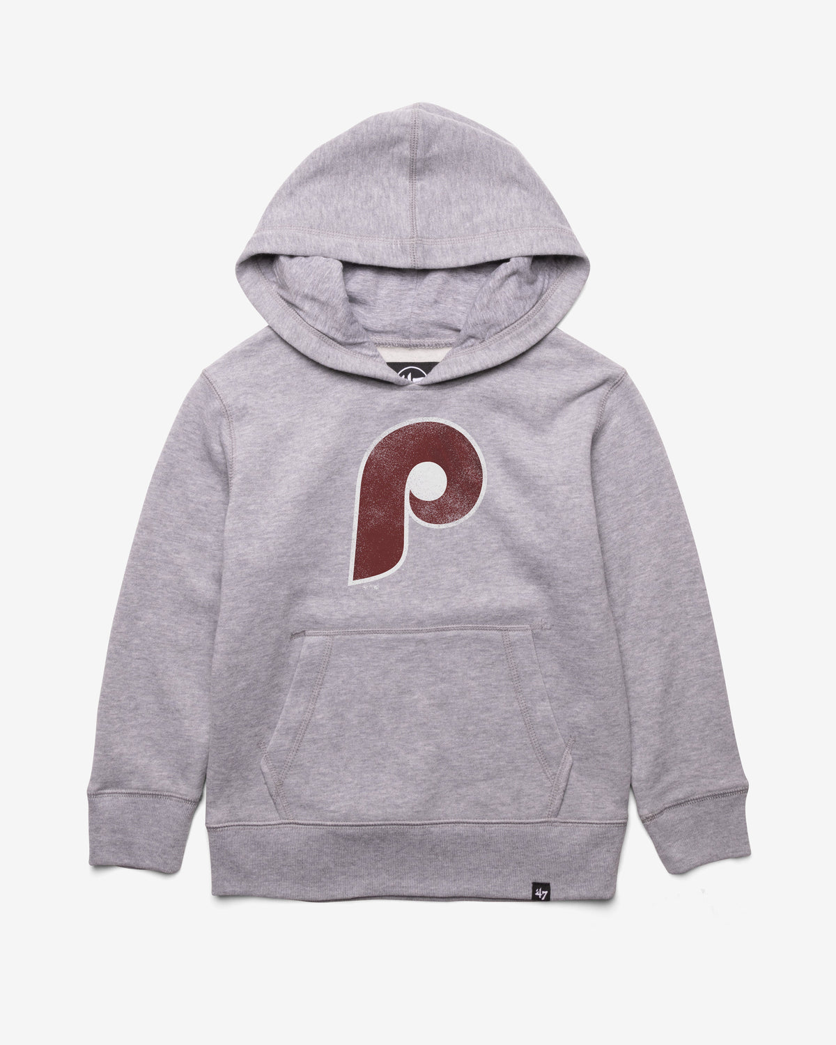 PHILADELPHIA PHILLIES DISTRESSED IMPRINT '47 HEADLNE HOOD KIDS SLATE GREY