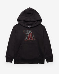 ALABAMA CRIMSON TIDE DISTRESSED IMPRINT '47 HEADLINE HOOD KIDS JET BLACK