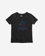 MIAMI MARLINS PREMIER '47 FRANKLIN TEE KIDS FLINT BLACK