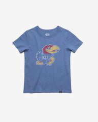 KANSAS JAYHAWKS PREMIER '47 FRANKLIN TEE KIDS CADET BLUE