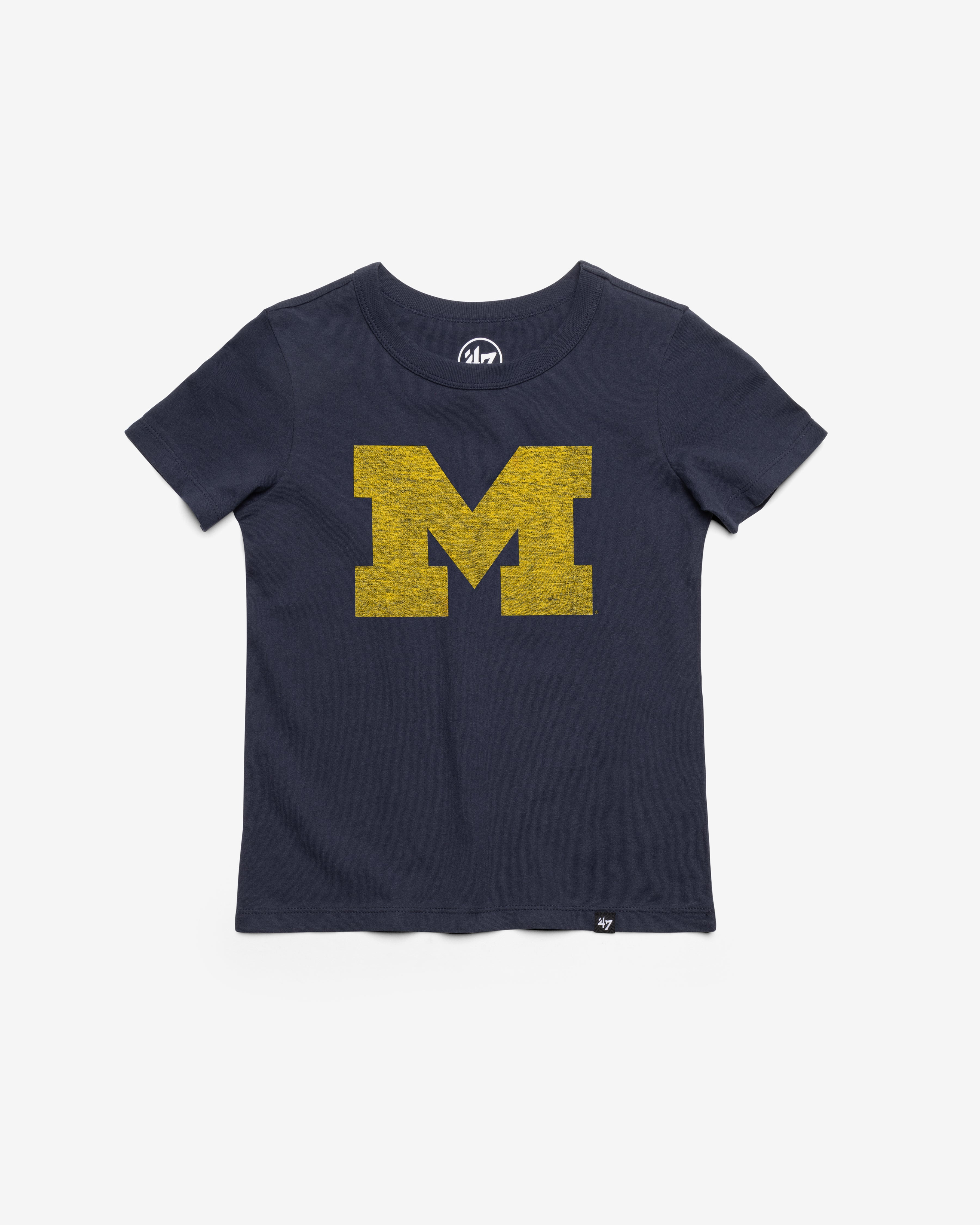 MICHIGAN WOLVERINES PREMIER '47 FRANKLIN TEE KIDS ATLAS BLUE