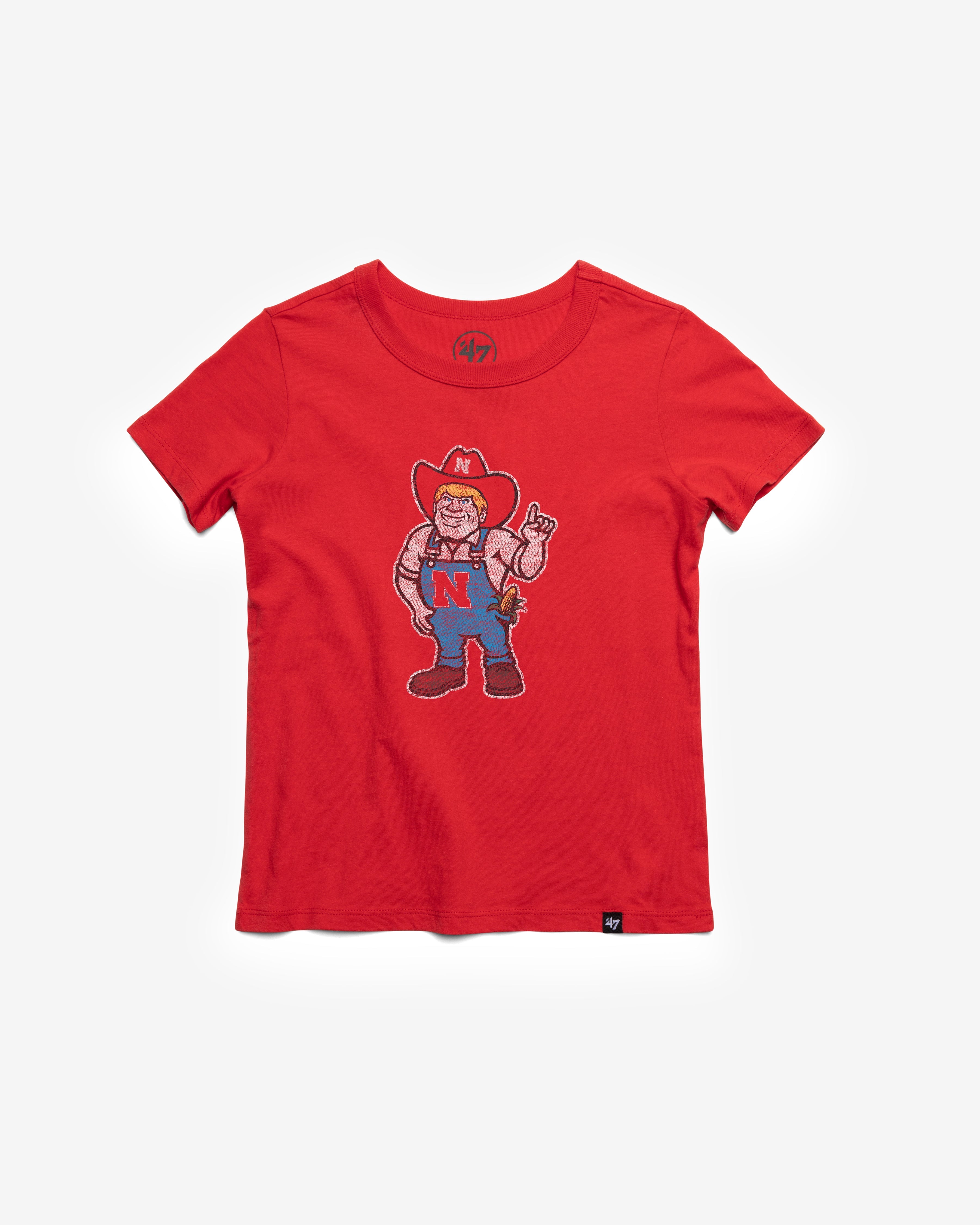 NEBRASKA CORNHUSKERS PREMIER '47 FRANKLIN TEE KIDS RACER RED