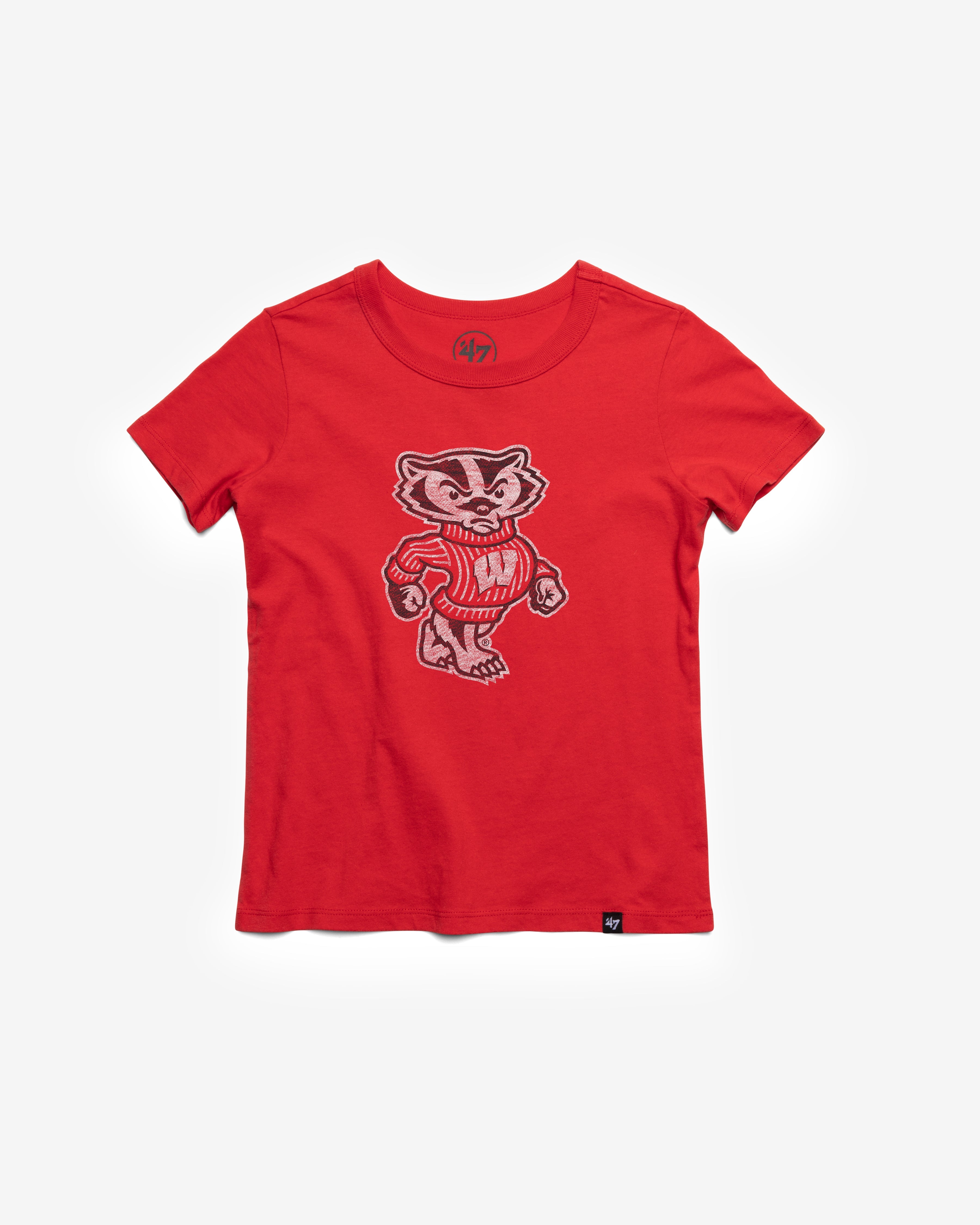WISCONSIN BADGERS PREMIER '47 FRANKLIN TEE KIDS RACER RED