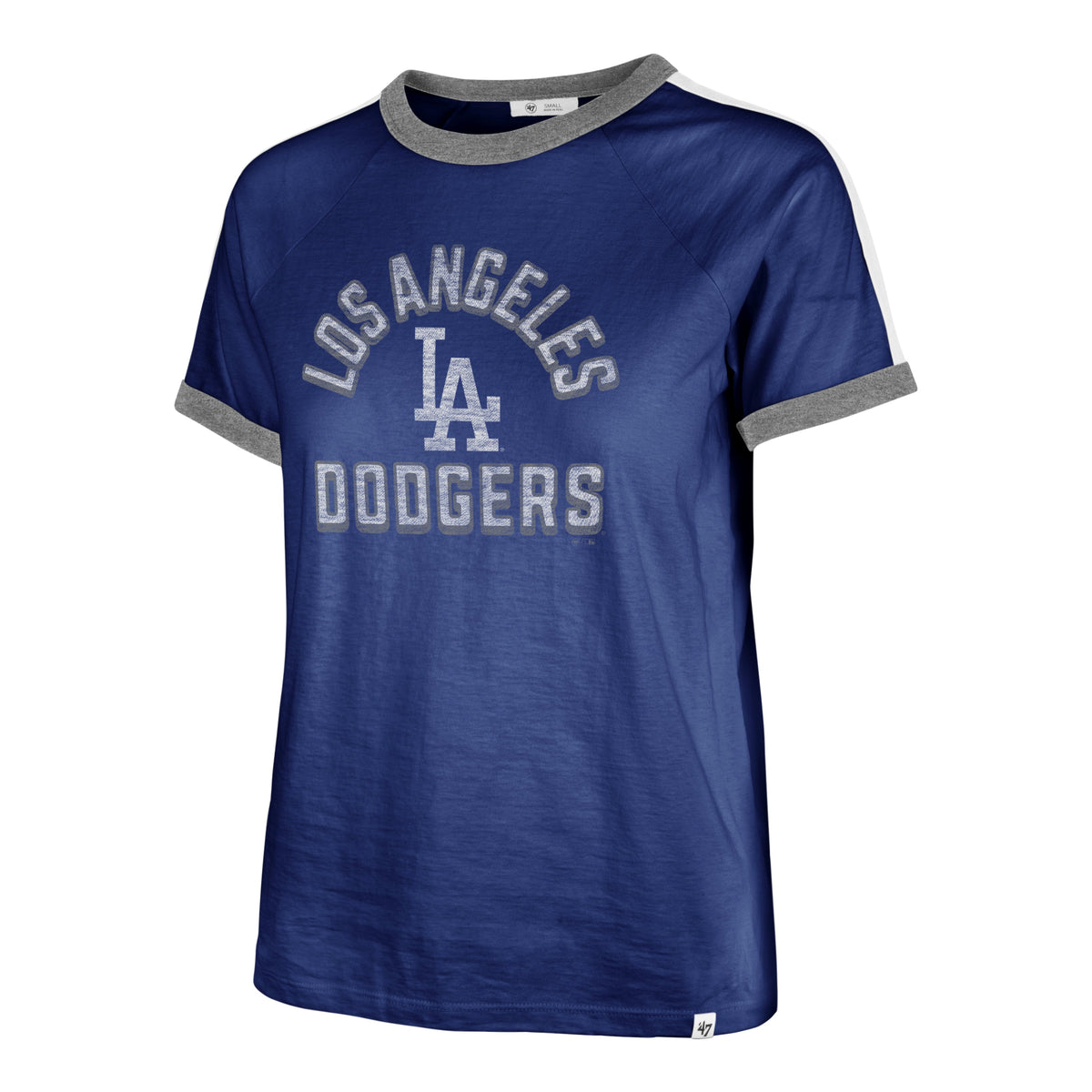 LOS ANGELES DODGERS DOUBLE HEADER SWEET HEAT '47 PEYTON TEE WOMENS JETTY BLUE