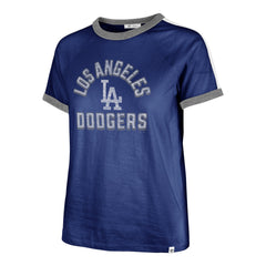 LOS ANGELES DODGERS DOUBLE HEADER SWEET HEAT '47 PEYTON TEE WOMENS JETTY BLUE
