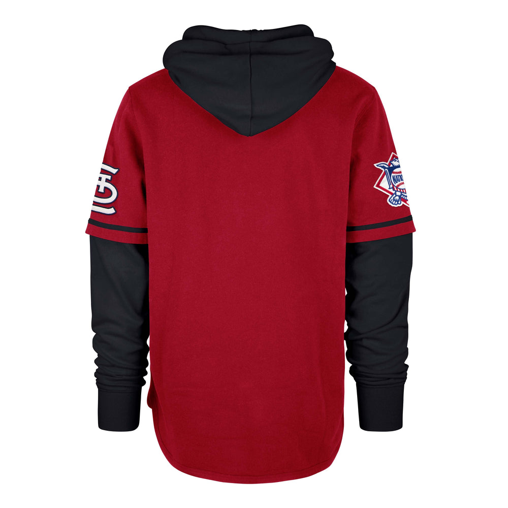 ST. LOUIS CARDINALS TRIFECTA '47 SHORTSTOP PULLOVER HOOD RED