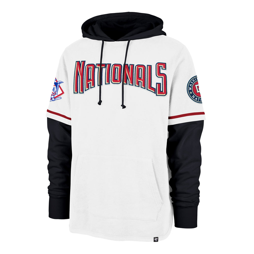 WASHINGTON NATIONALS COOPERSTOWN TRIFECTA '47 SHORTSTOP PULLPOVER HOOD WHITE WASH