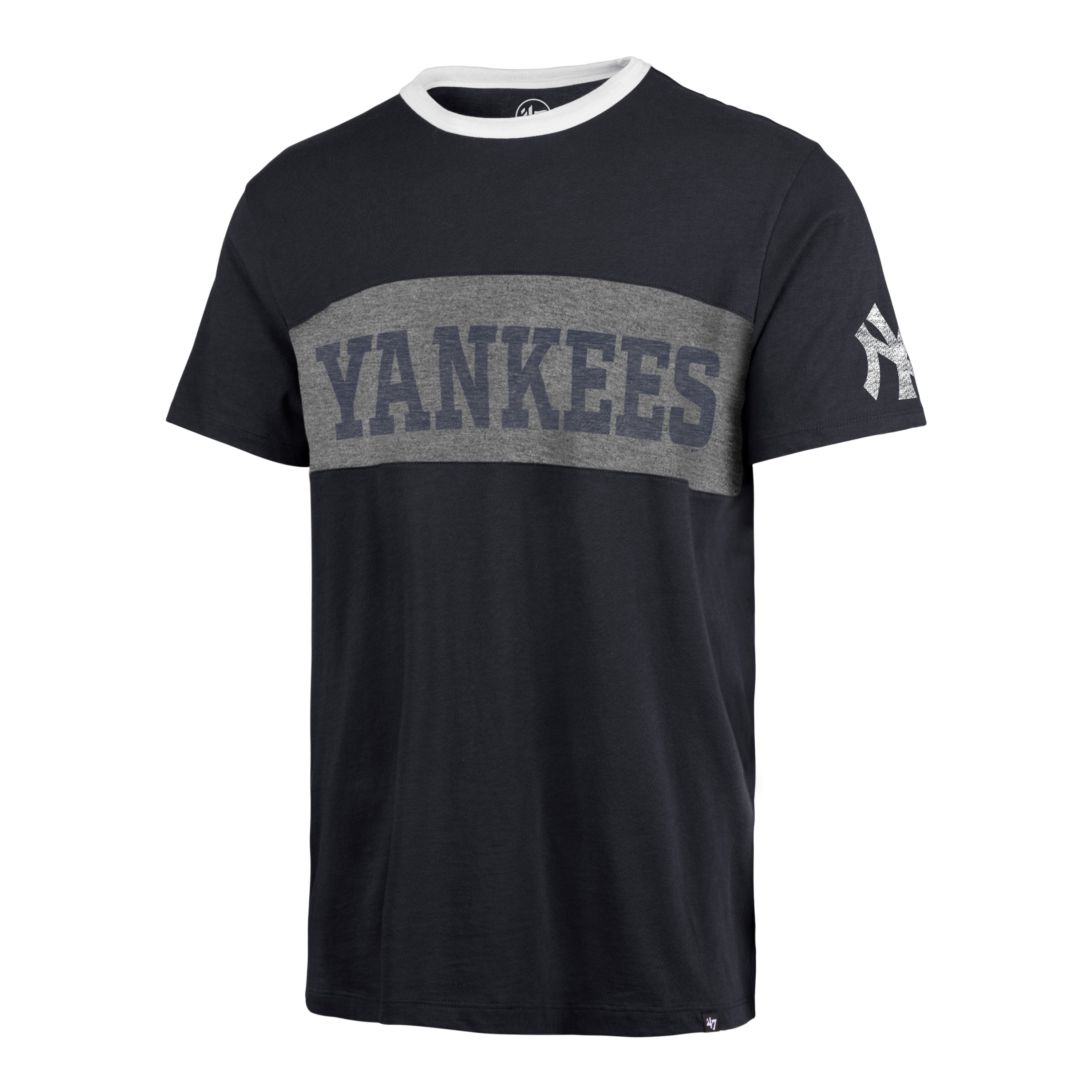 NEW YORK YANKEES COOPERSTOWN DOUBLE HEADER CLOSER '47 PARKER TEE ATLAS BLUE