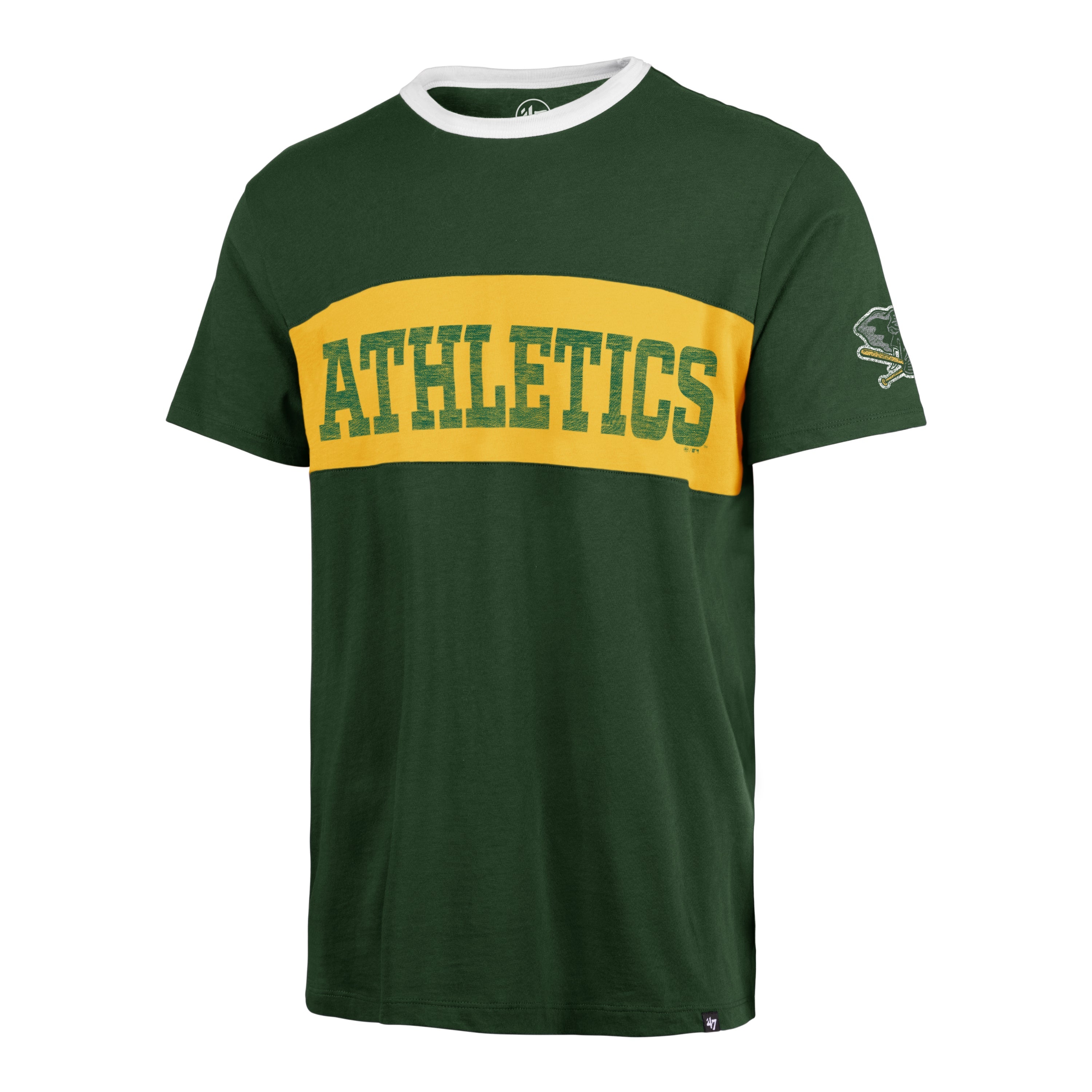 ATHLETICS COOPERSTOWN DOUBLE HEADER CLOSER '47 PARKER TEE ELM GREEN