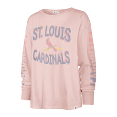 ST. LOUIS CARDINALS CLOUD NINE '47 SOA LONG SLEEVE TEE WOMENS SEASHELL