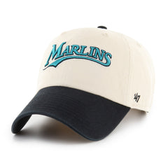 MIAMI MARLINS COOPERSTOWN BALLPARK SCRIPT SHOT '47 CLEAN UP NATURAL