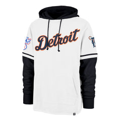 DETROIT TIGERS COOPERSTOWN TRIFECTA '47 SHORTSTOP PULLOVER HOOD WHITE WASH