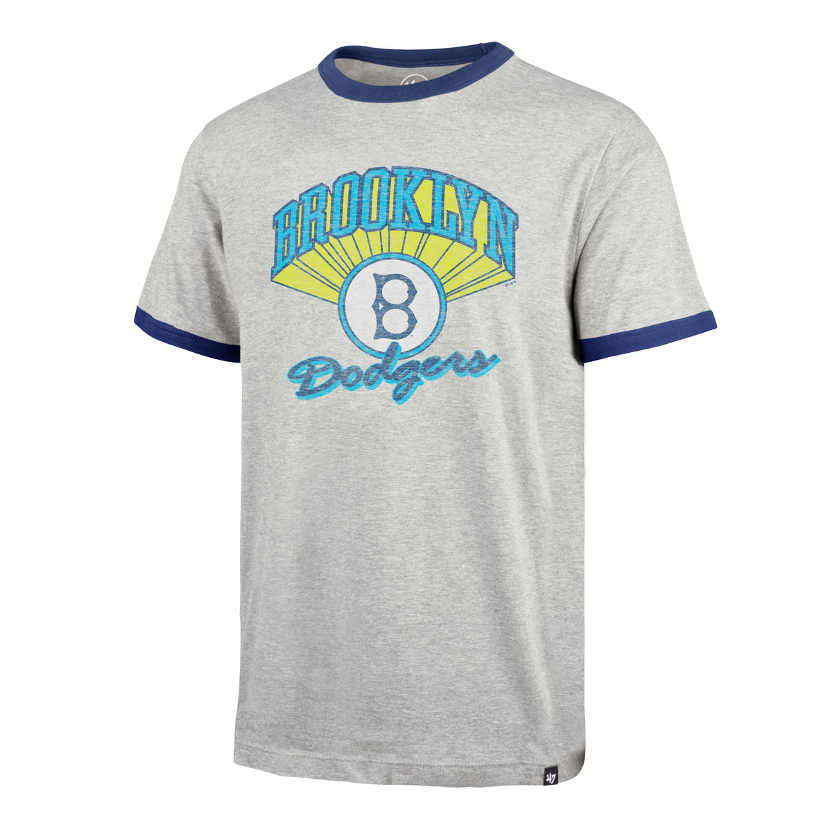 LOS ANGELES DODGERS COOPERSTOWN WAX PACK DALTON '47 RINGER TEE RELAY GREY