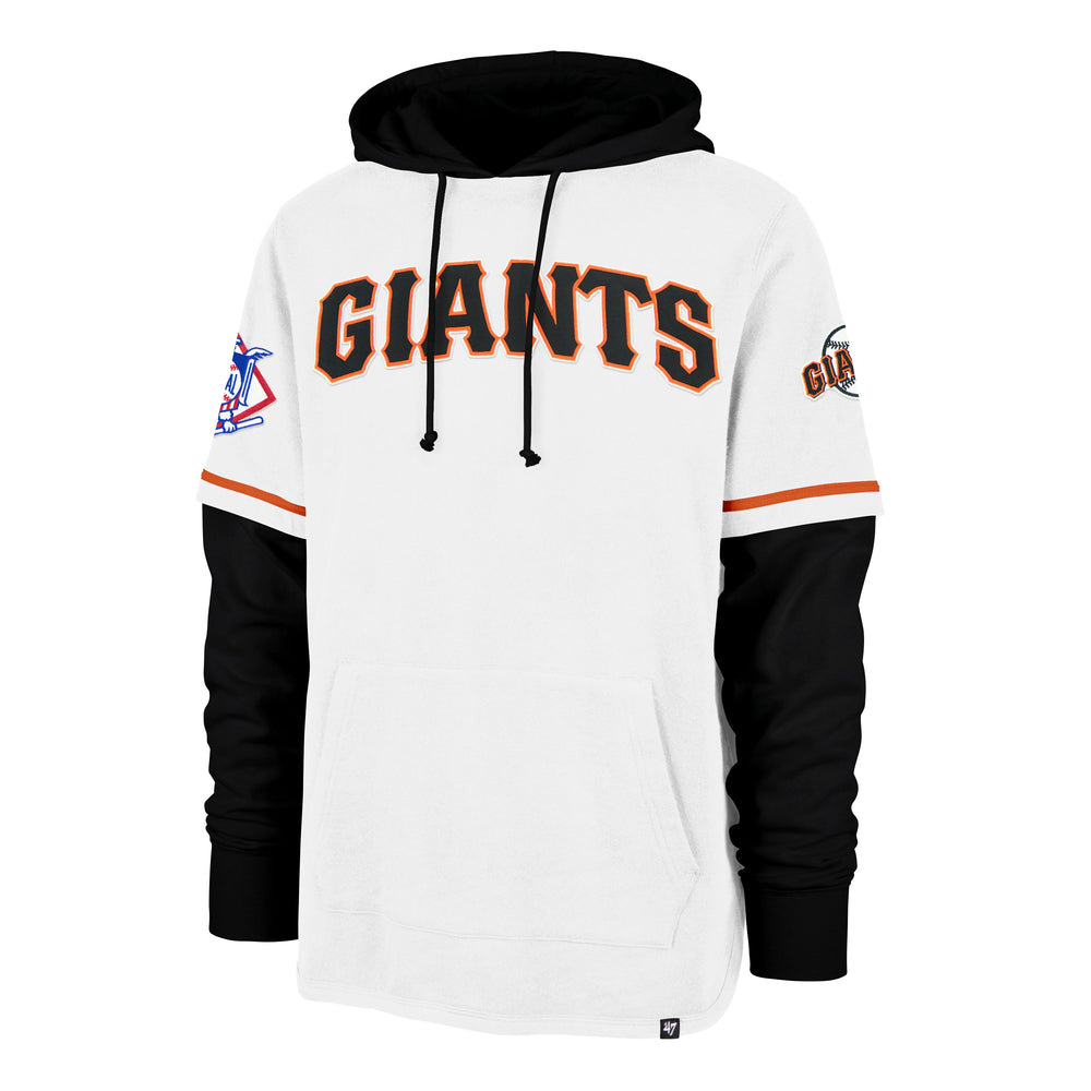 SAN FRANCISCO GIANTS COOPERSTOWN TRIFECTA '47 SHORTSTOP PULLOVER HOOD WHITE WASH
