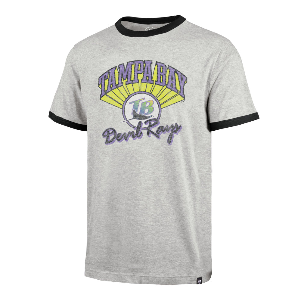 TAMPA BAY RAYS COOPERSTOWN WAX PACK DALTON '47 RINGER TEE RELAY GREY