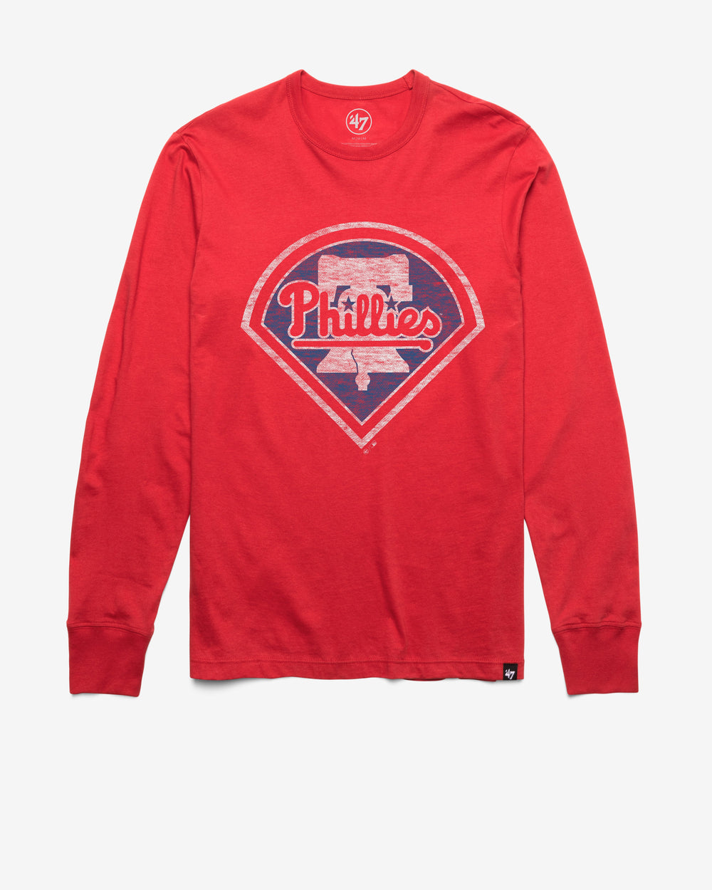 PHILADELPHIA PHILLIES COOPERSTOWN PREMIER '47 FRANKLIN LONG SLEEVE RACER RED