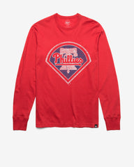 PHILADELPHIA PHILLIES COOPERSTOWN PREMIER '47 FRANKLIN LONG SLEEVE RACER RED