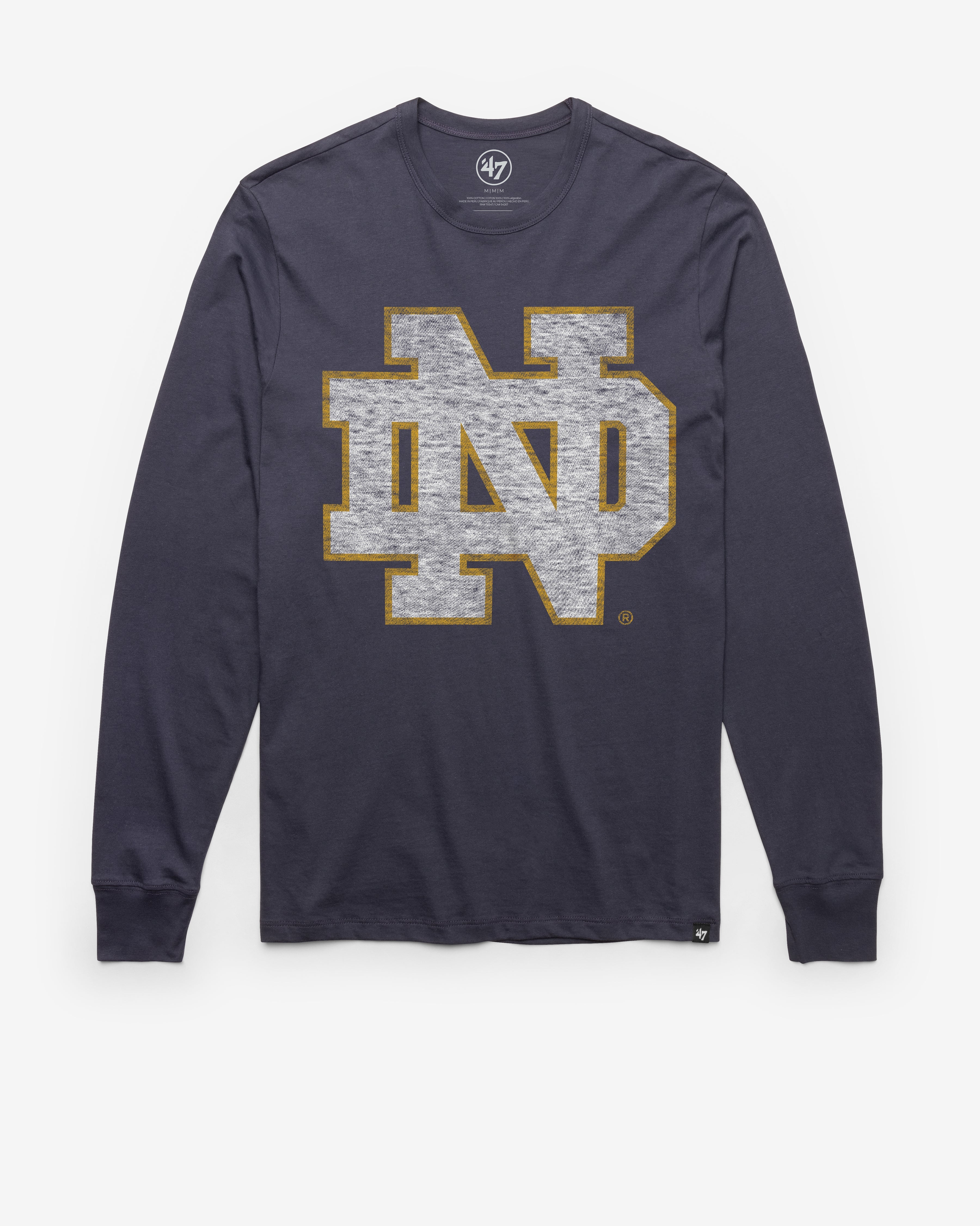 NOTRE DAME FIGHTING IRISH PREMIER '47 FRANKLIN LONG SLEEVE ATLAS BLUE