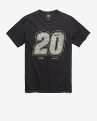 CHRISTOPHER BELL JOE GIBBS RACING DRIVER '47 FRANKLIN TEE FLINT BLACK