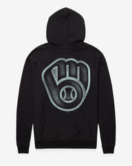 MILWAUKEE BREWERS MONOGRAM BACKER '47 FOUNDATION HOOD FLINT BLACK