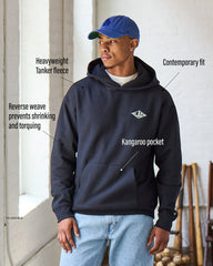 MILWAUKEE BREWERS MONOGRAM BACKER '47 FOUNDATION HOOD FLINT BLACK