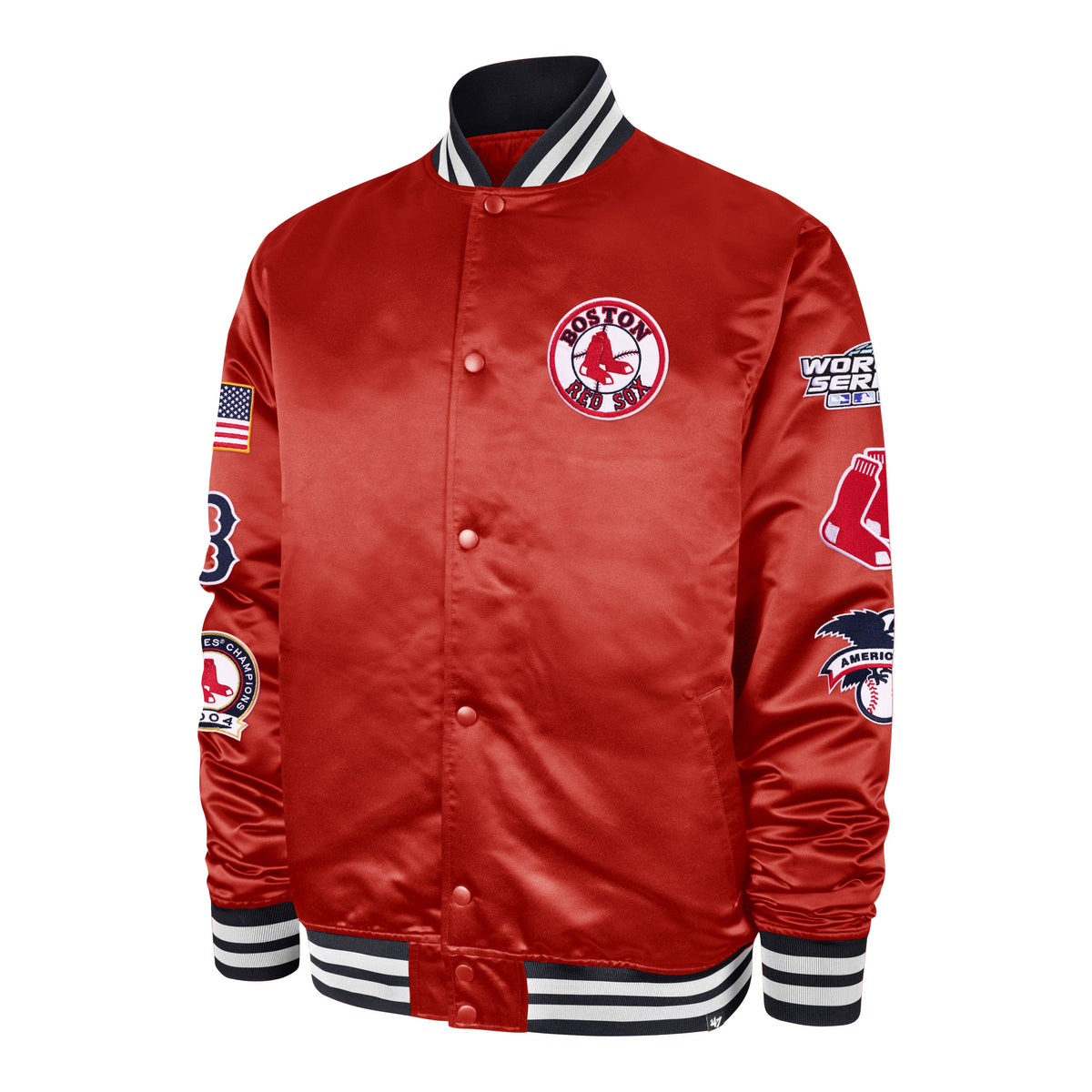 BOSTON RED SOX COOPERSTOWN 2004 WORLD SERIES '47 KINGSLAND JACKET RED