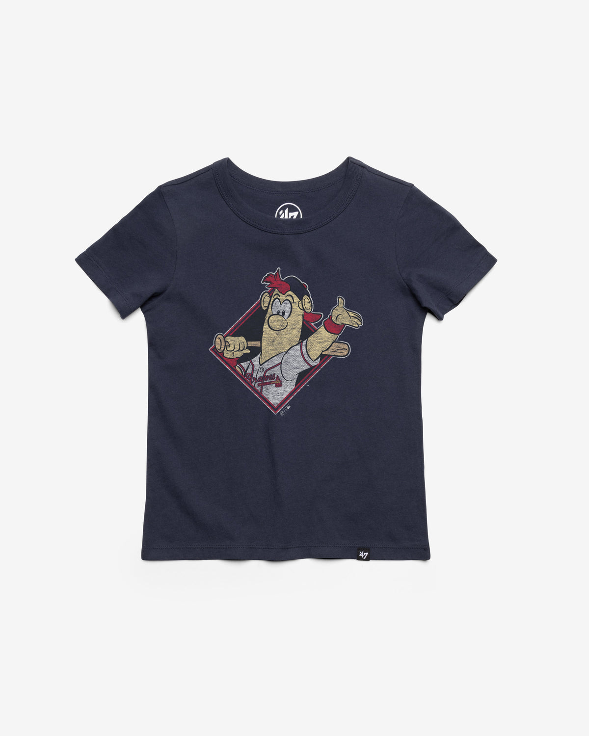 ATLANTA BRAVES MASCOT PREMIER '47 FRANKLIN TEE KIDS ATLAS BLUE
