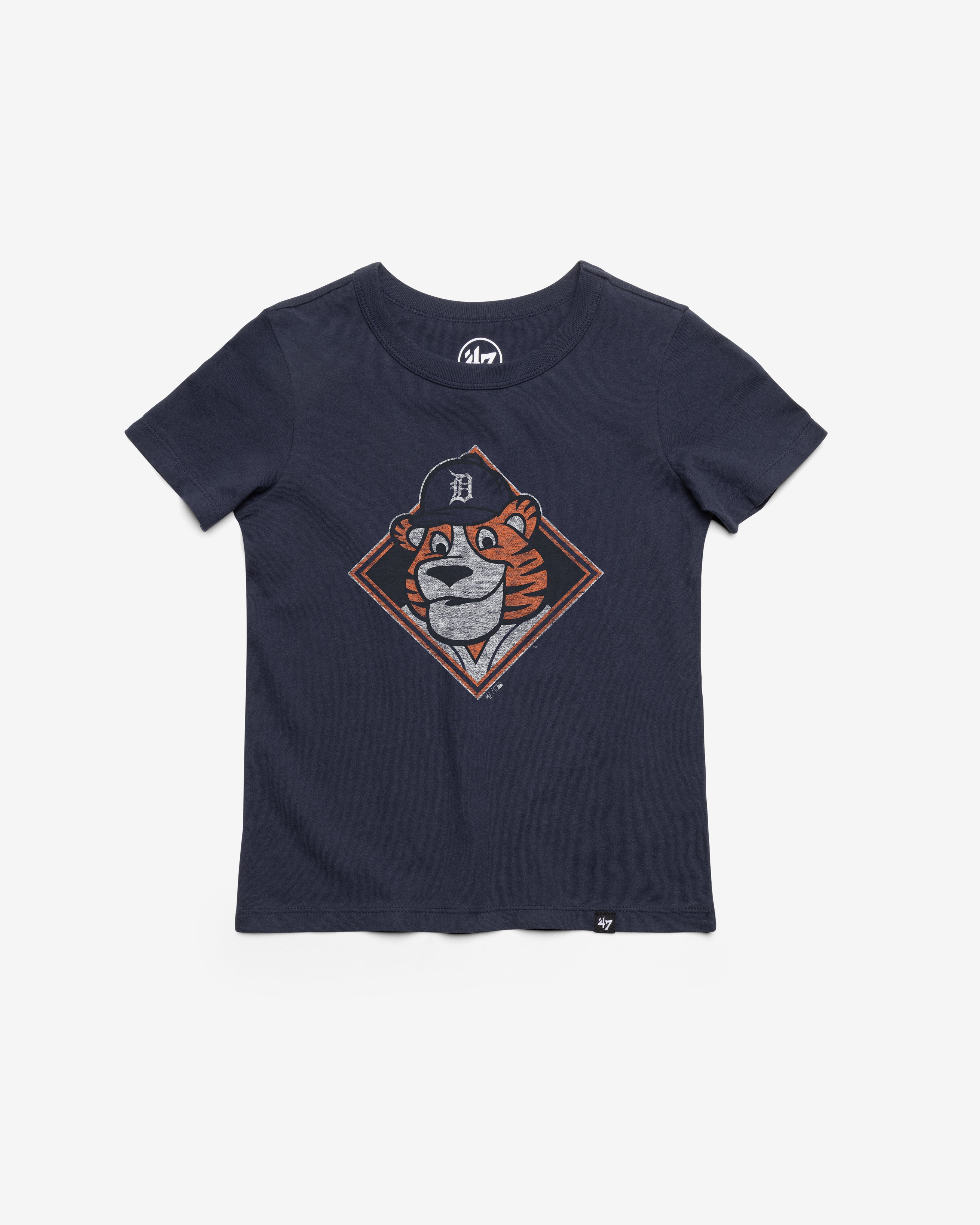 DETROIT TIGERS MASCOT PREMIER '47 FRANKLIN TEE KIDS ATLAS BLUE