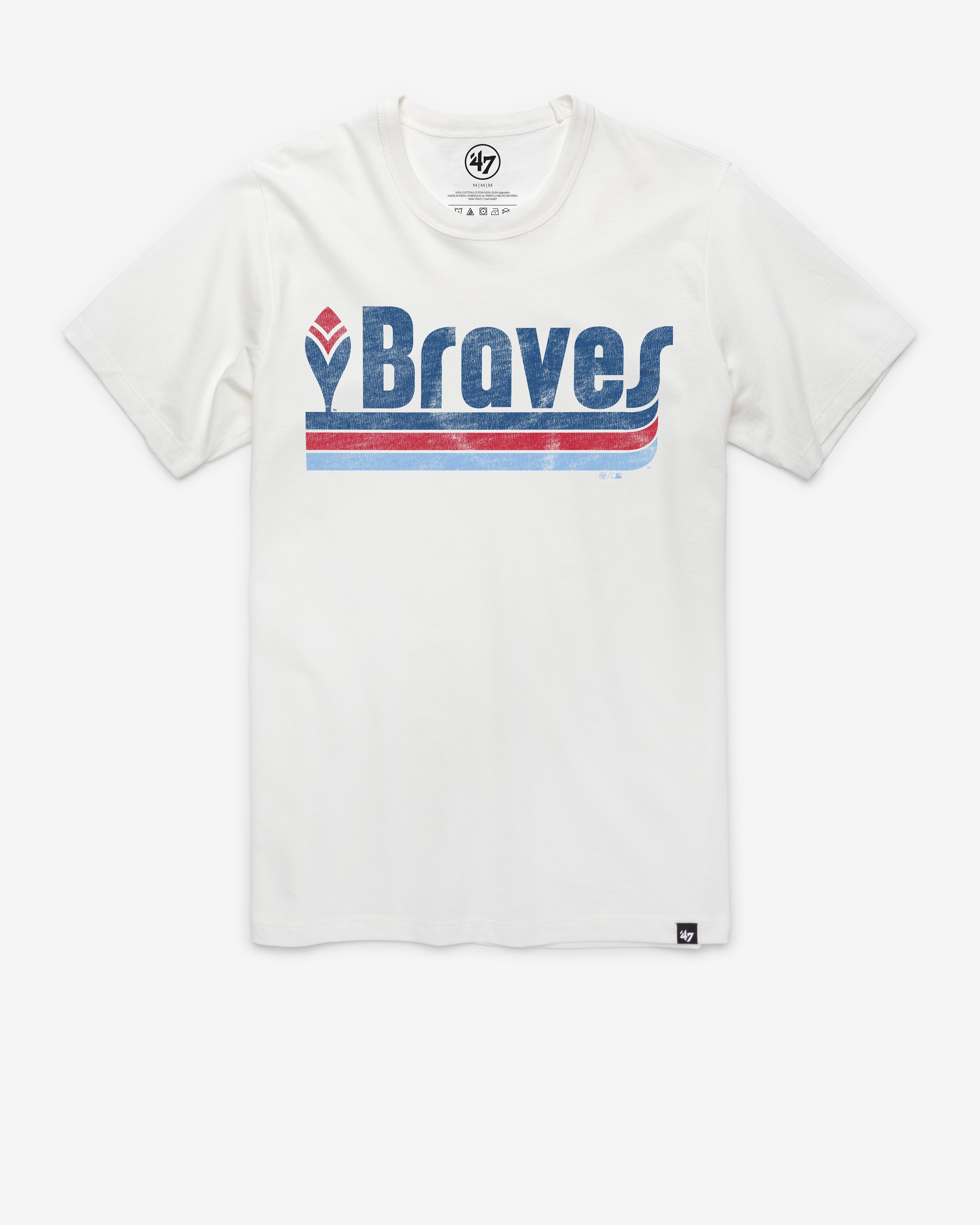 ATLANTA BRAVES COOPERSTOWN REGION '47 FRANKLIN TEE WHITE WASH