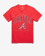 ATLANTA BRAVES DOUBLE HEADER '47 FRANKLIN TEE RACER RED