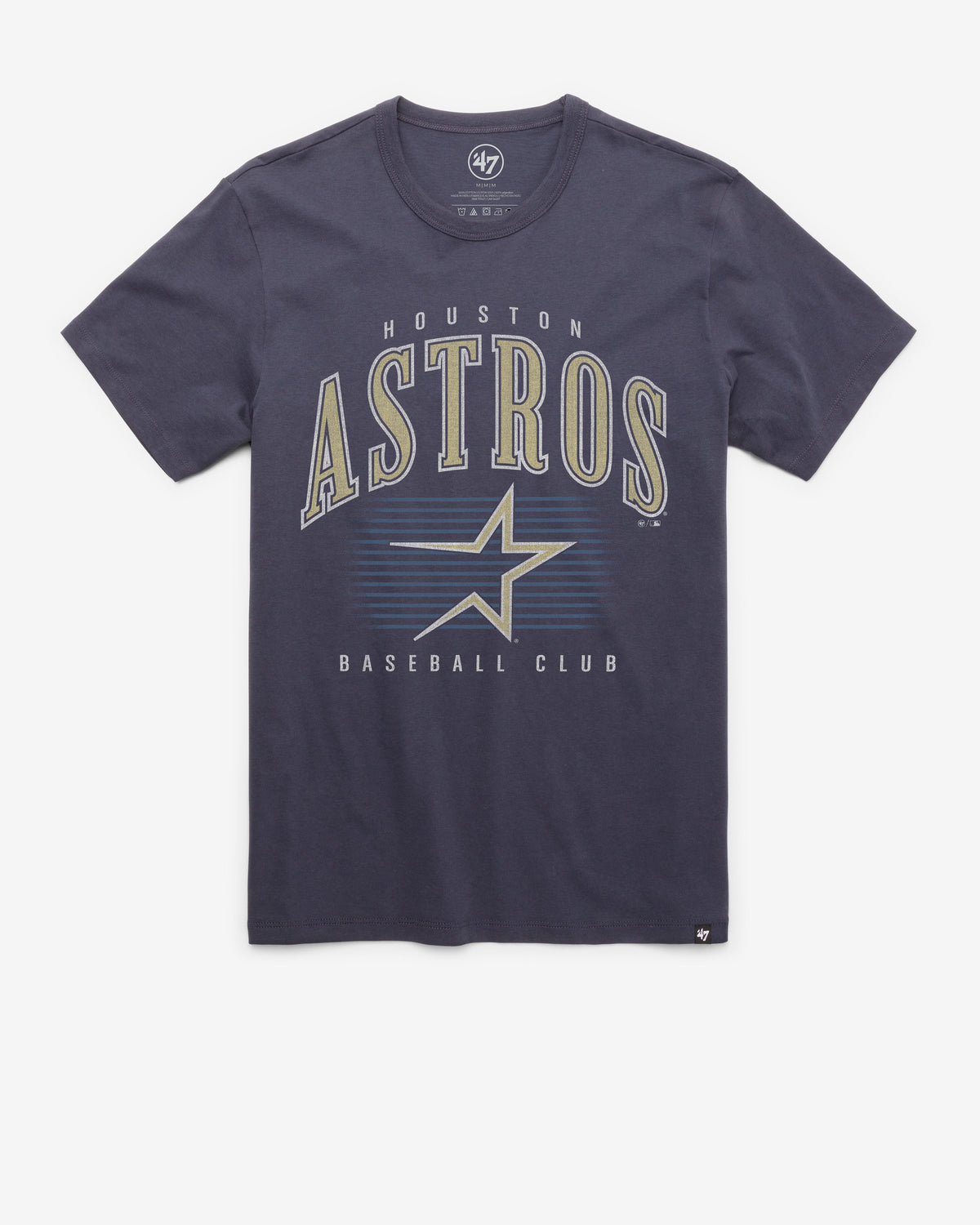 HOUSTON ASTROS COOPERSTOWN DOUBLE HEADER '47 FRANKLIN TEE ATLAS BLUE