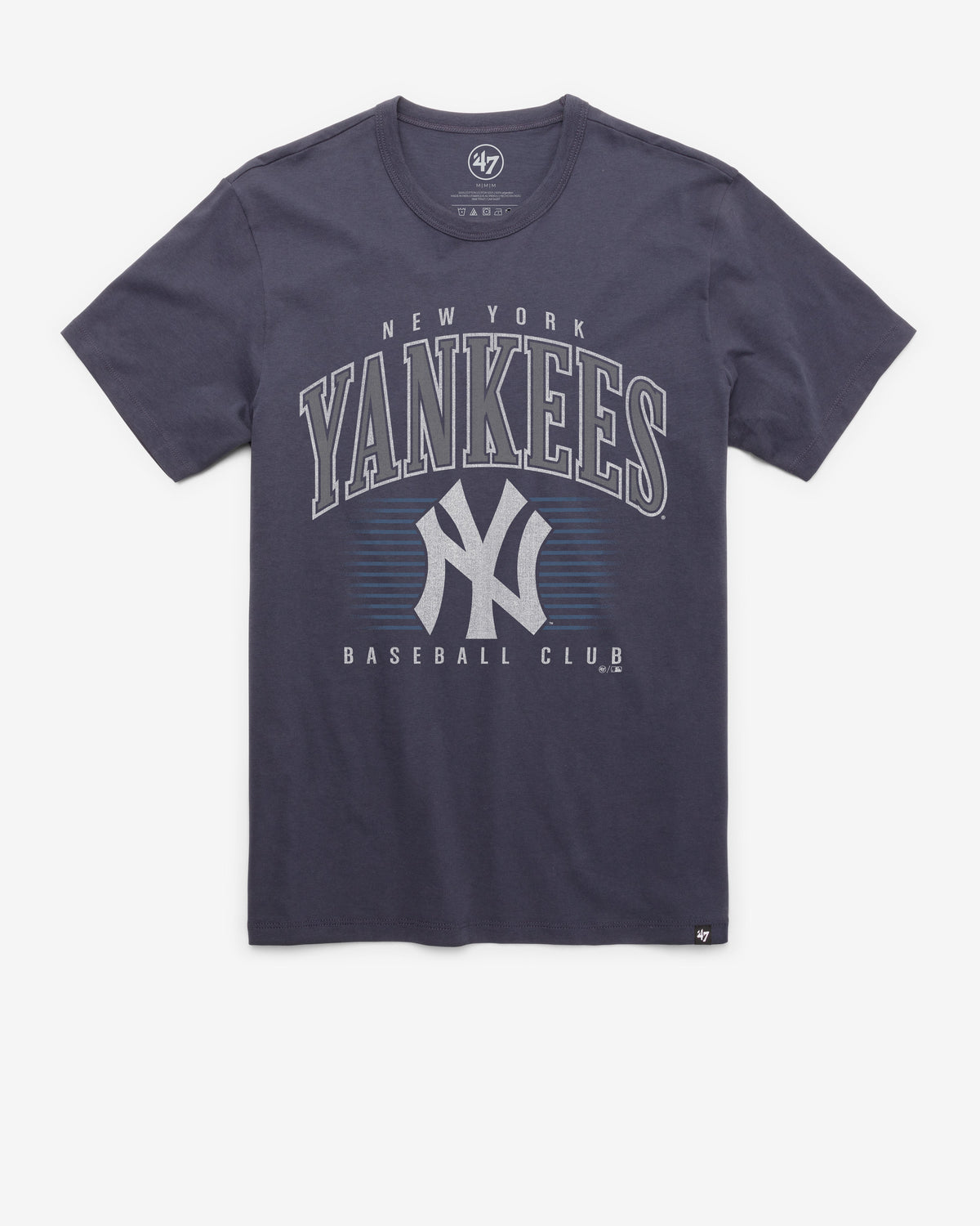 NEW YORK YANKEES COOPERSTOWN DOUBLE HEADER '47 FRANKLIN TEE ATLAS BLUE