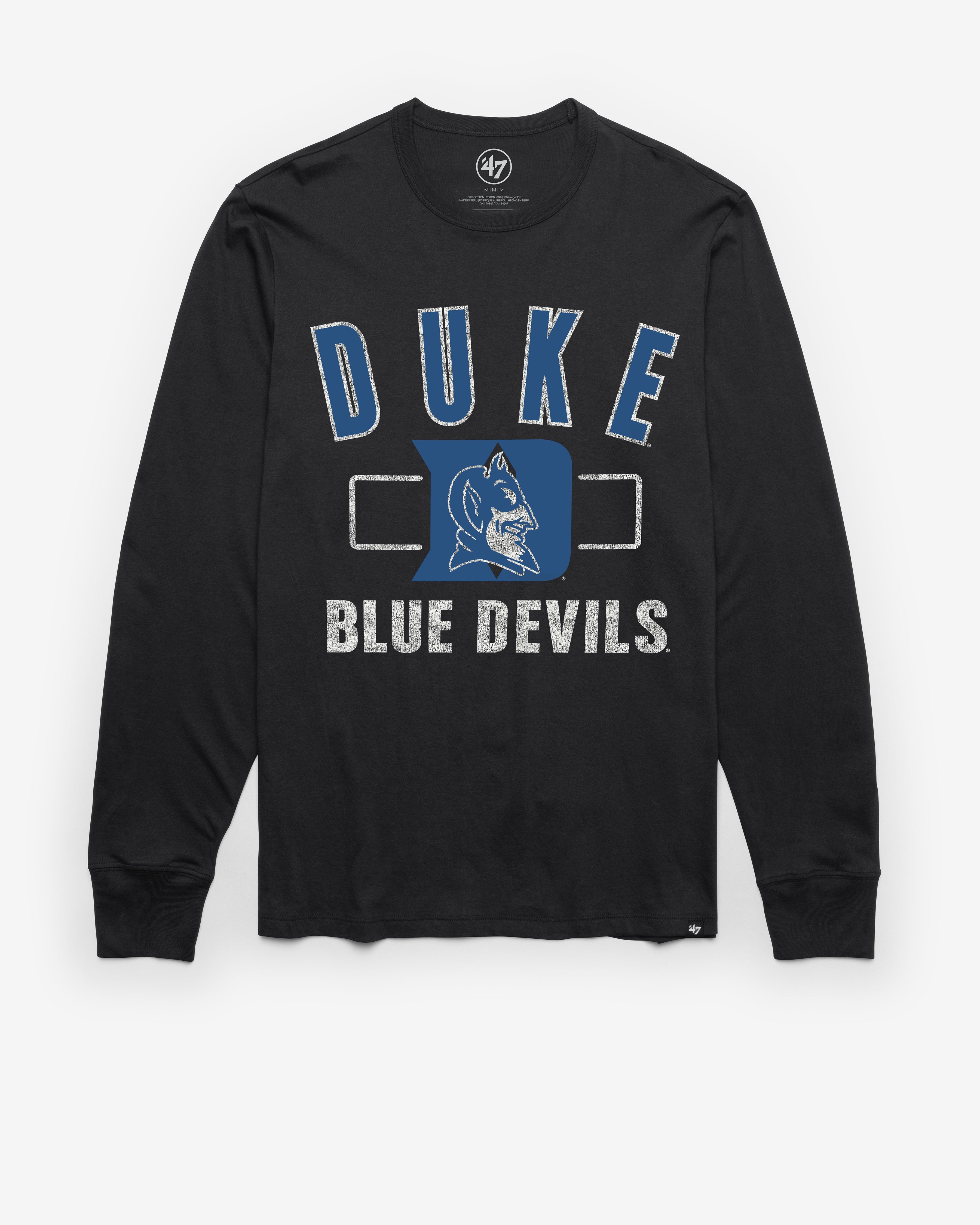 DUKE BLUE DEVILS CITYSIDE '47 FRANKLIN LONG SLEEVE TEE FLINT BLACK
