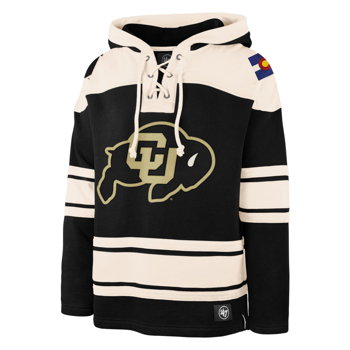COLORADO BUFFALOES SUPERIOR '47 LACER HOOD JET BLACK