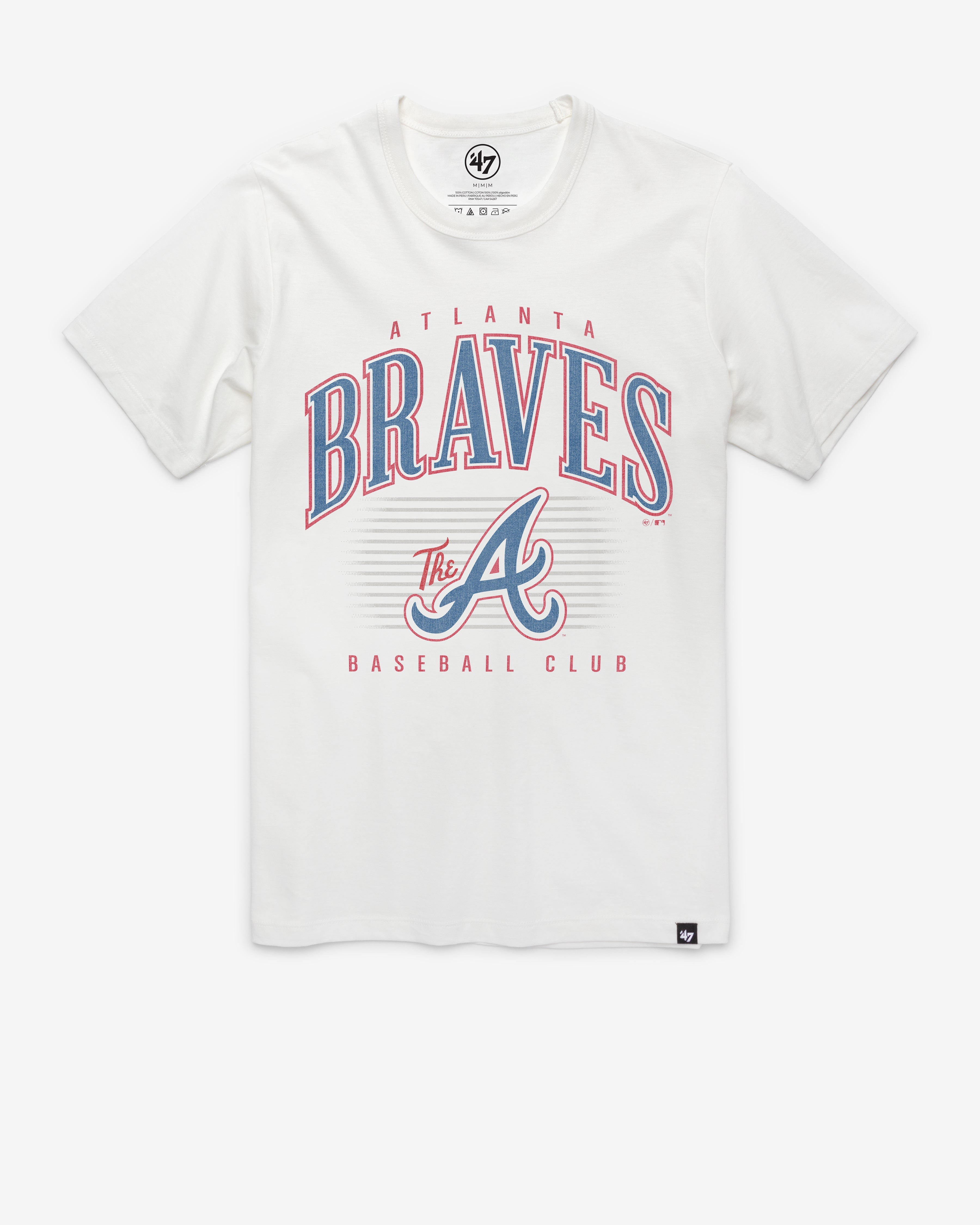 ATLANTA BRAVES CITY CONNECT DOUBLE HEADER '47 FRANKLIN TEE WHITE WASH