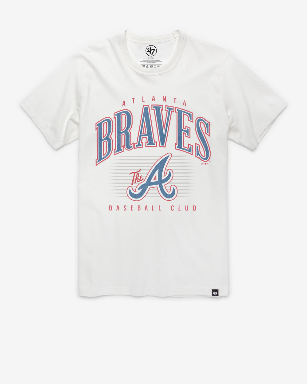 ATLANTA BRAVES CITY CONNECT DOUBLE HEADER '47 FRANKLIN TEE WHITE WASH