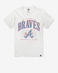 ATLANTA BRAVES CITY CONNECT DOUBLE HEADER '47 FRANKLIN TEE WHITE WASH