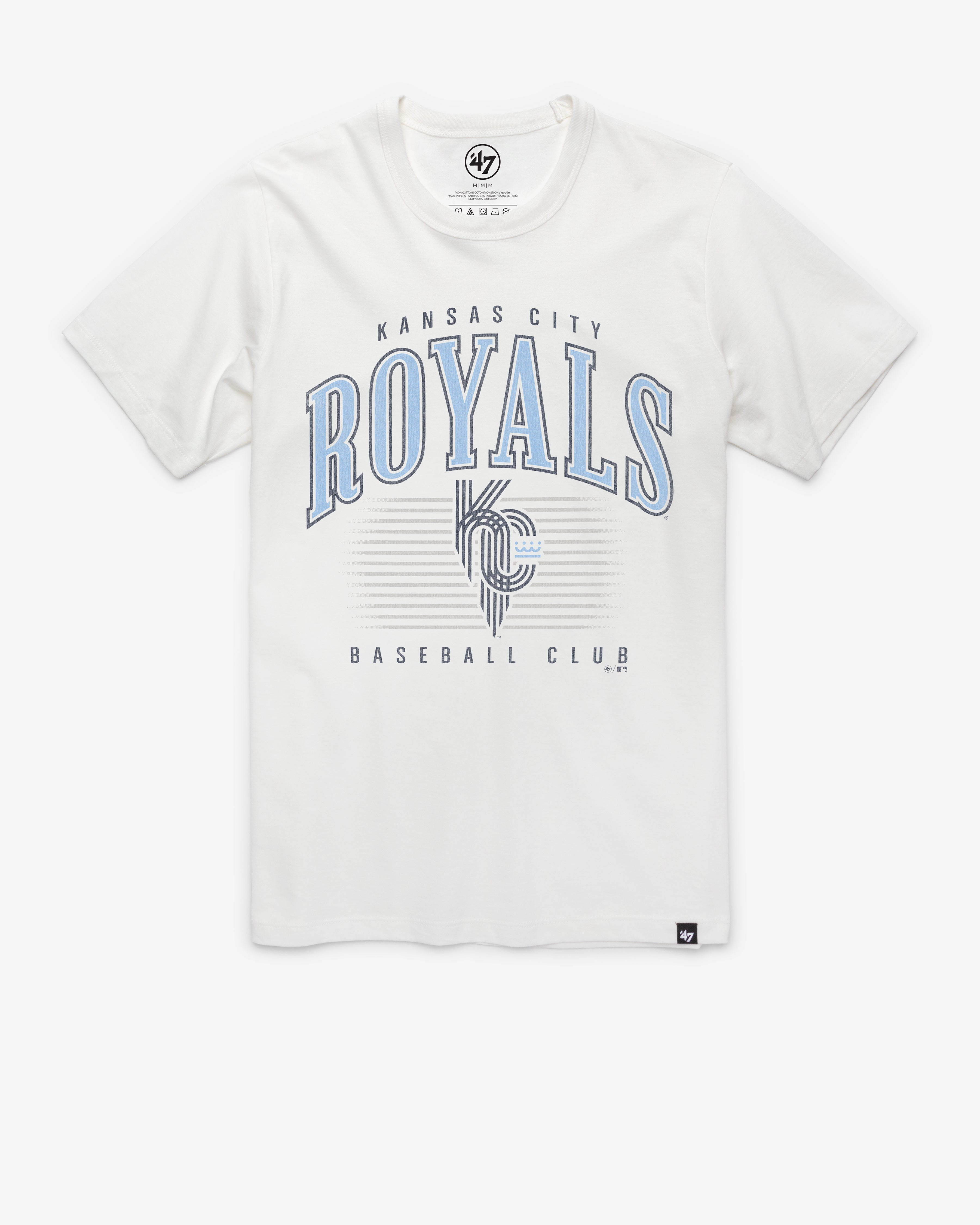 KANSAS CITY ROYALS CITY CONNECT DOUBLE HEADER '47 FRANKLIN TEE WHITE WASH