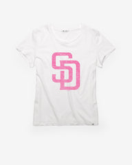SAN DIEGO PADRES CITY CONNECT PREMIER '47 FRANKIE TEE WOMENS WHITE WASH
