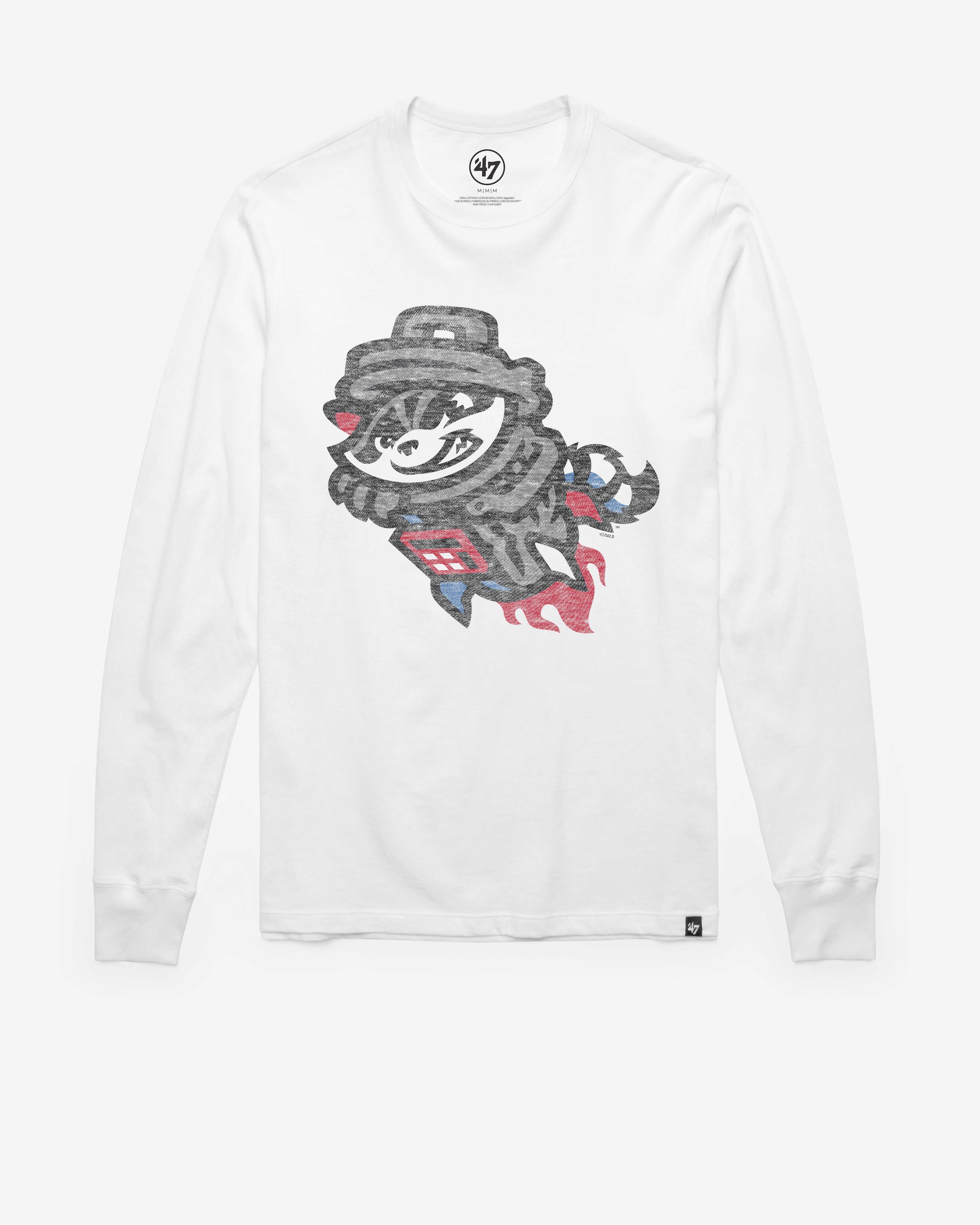 ROCKET CITY TRASH PANDAS PREMIER '47 FRANKLIN LONG SLEEVE TEE WHITE WASH