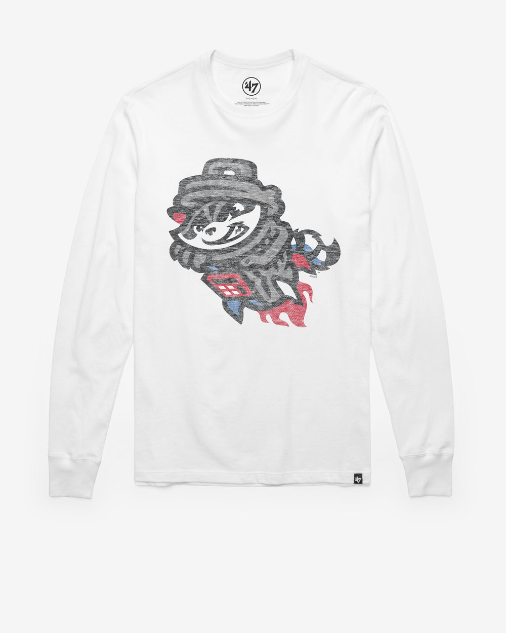 ROCKET CITY TRASH PANDAS PREMIER '47 FRANKLIN LONG SLEEVE TEE WHITE WASH